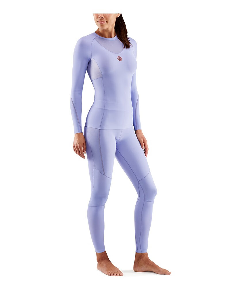 skinss5高度压缩衣女运动训练速干跑步瑜伽服紧身衣健身服长袖黑色xs