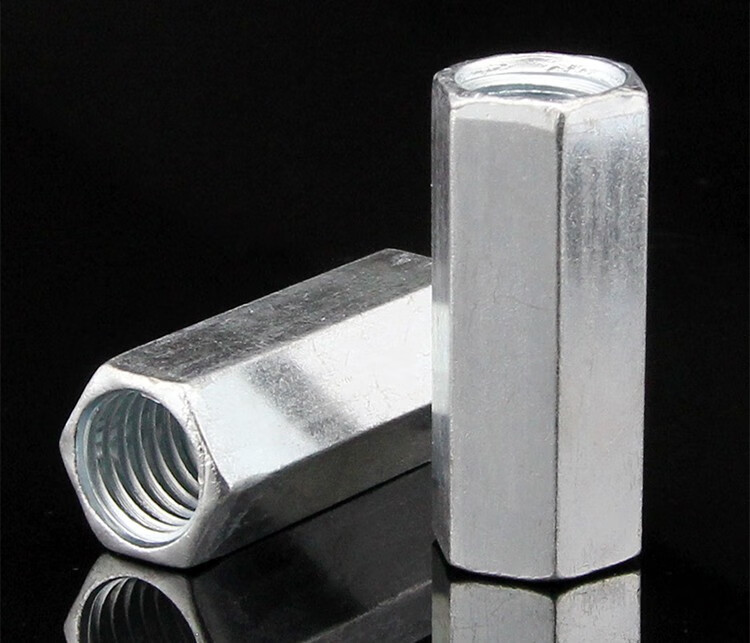 静璇镀锌丝杆螺母 加长六角螺母 罗丝杆 连接螺母接头螺帽m6m8m10-m24