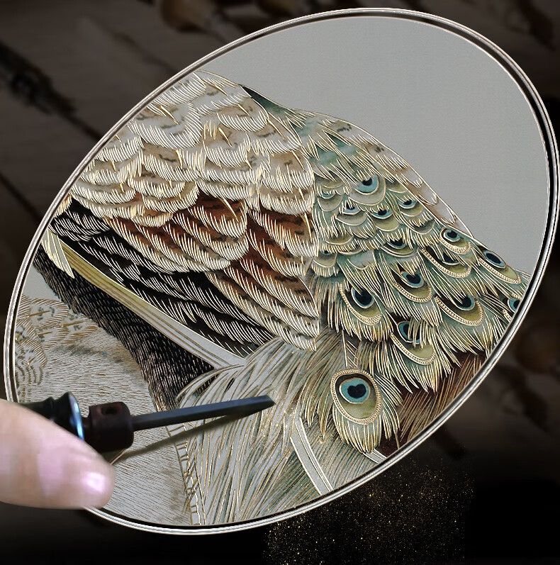 礼之源孔雀图金雕画富贵吉祥铜雕画玄关装饰画送乔迁结婚礼物铜雕画