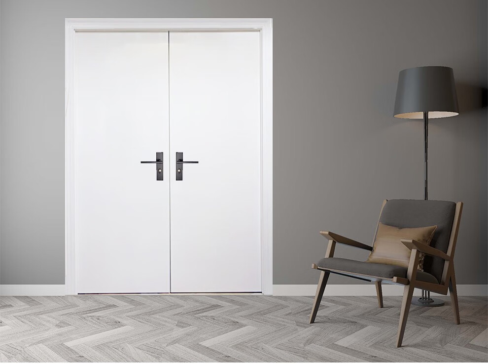 塞纳春天木门室内套装门木质复合烤漆房门卧室对开门对开门