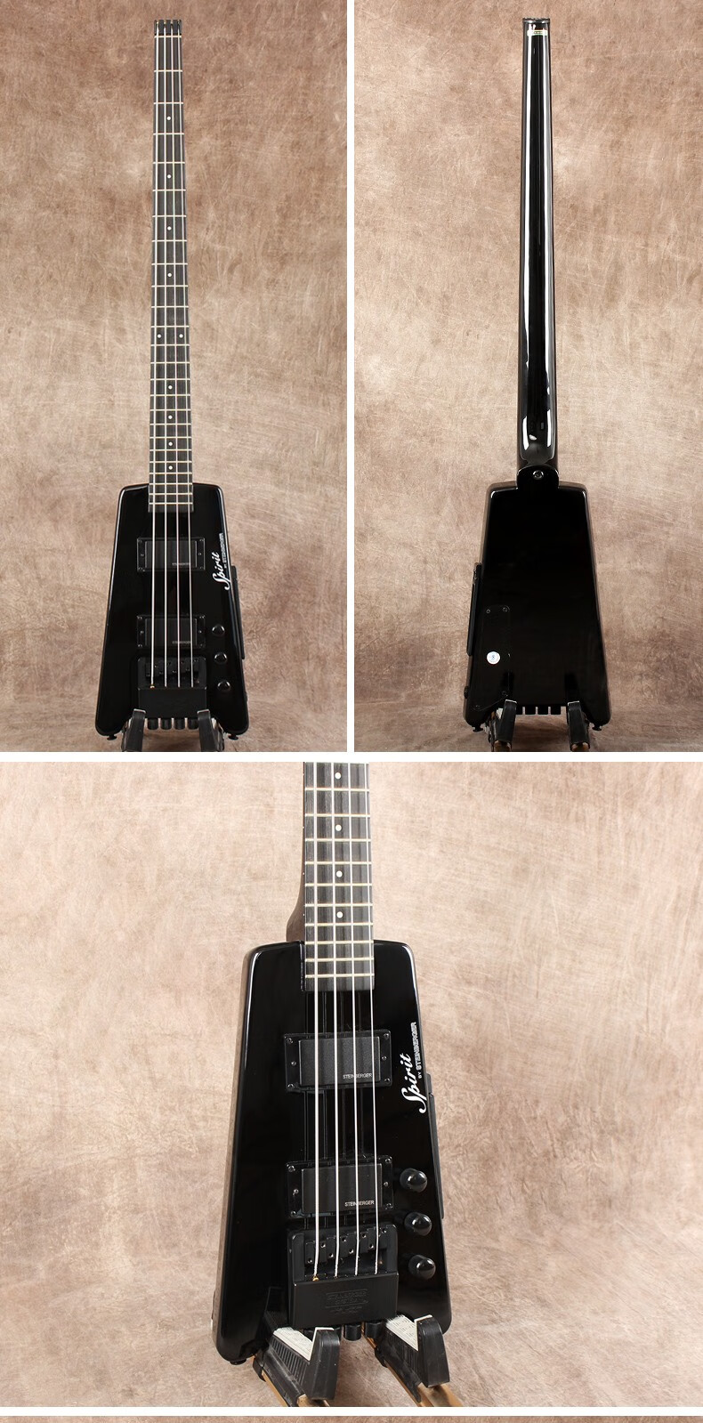 施坦博格 steinberger/斯坦伯格黄贯中无头便携式迷你旅行电吉他电