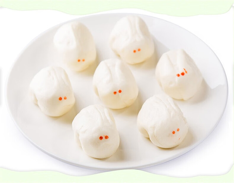 安井玉兔甜包奶黄包儿童早餐半成品速冻包子卡通包点心安井玉兔甜包