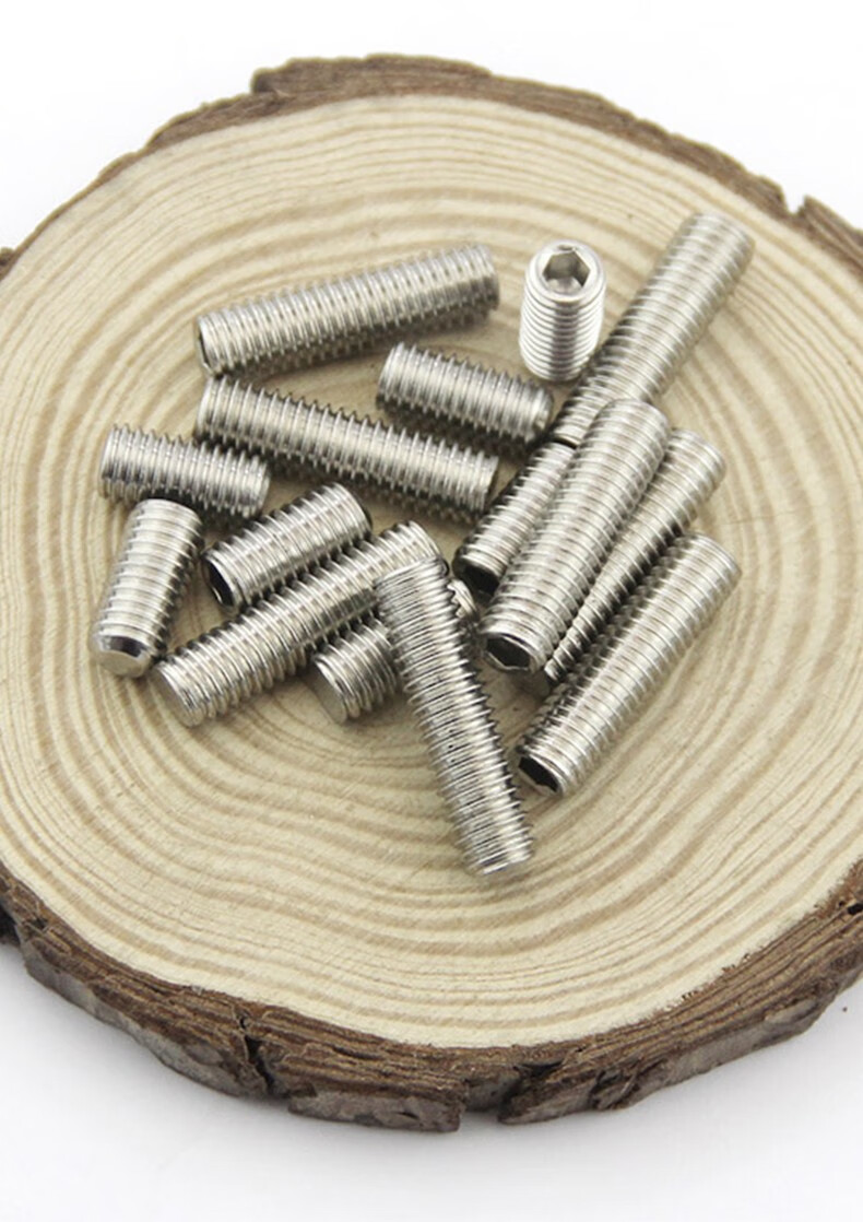 浩动不锈钢平端内六角紧定螺钉 无头螺丝 顶丝 机米螺丝m3m4m5m6m8 8*