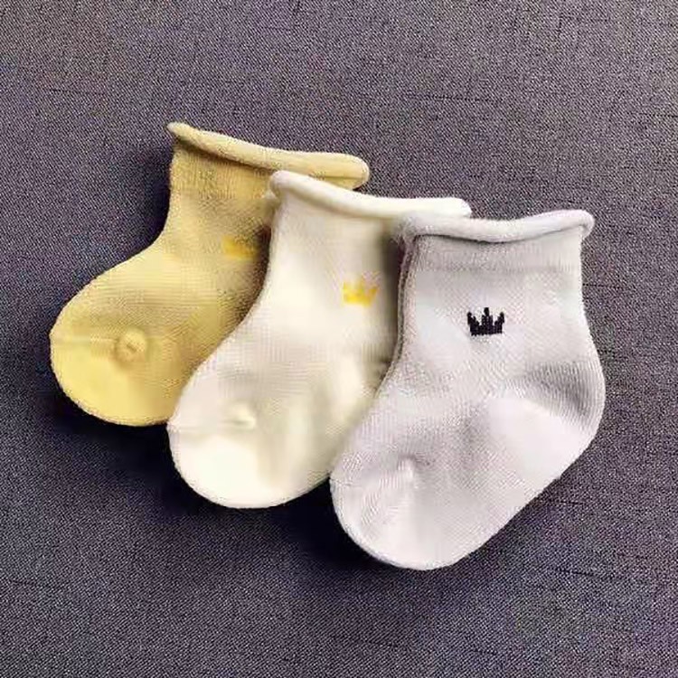 呵婴乐heyingle新生婴儿袜子纯棉松口防滑出生幼儿男女宝宝中筒全棉s3