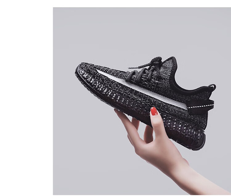 clawmoney2021真满天星350v2发光鞋走秀椰子鞋运动潮鞋满星白43