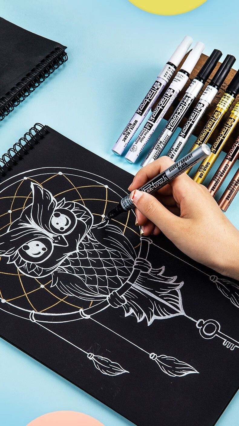 樱花sakura油漆笔手绘高光笔金色白色银色商务签名笔记号笔油性签到笔