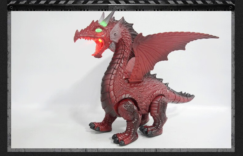 儿童电动遥控恐龙玩具智能机器人动物 红色-遥控喷雾飞龙【图片 价格