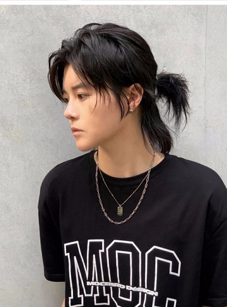 男假发日系帅气武士头夏季透气军训发型狼尾鲻鱼头自然全头套狼尾款