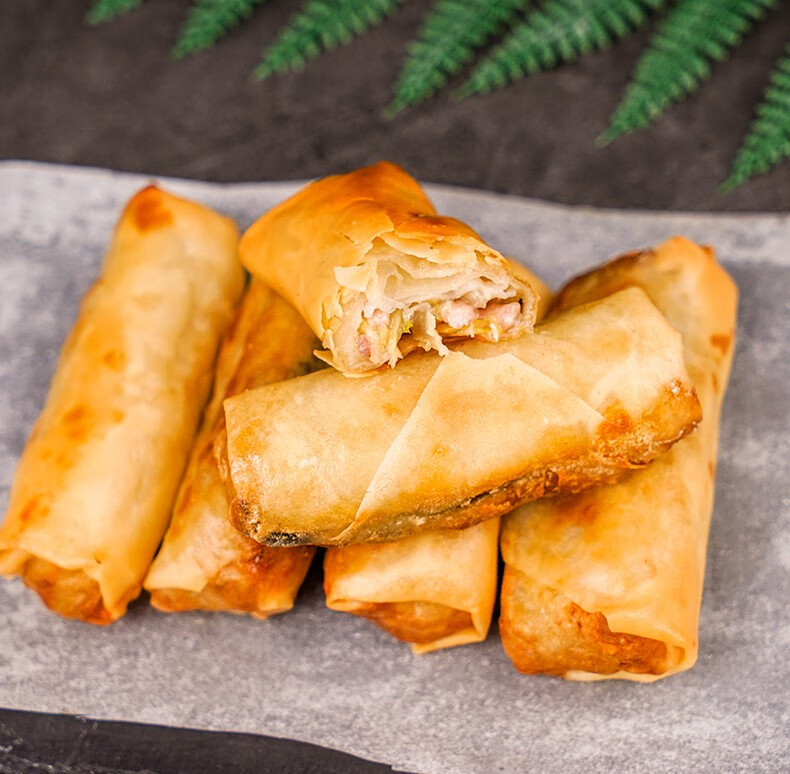 新雅三丝春卷180g5袋油炸速食面点早餐点心速冻半成品手工制作三丝