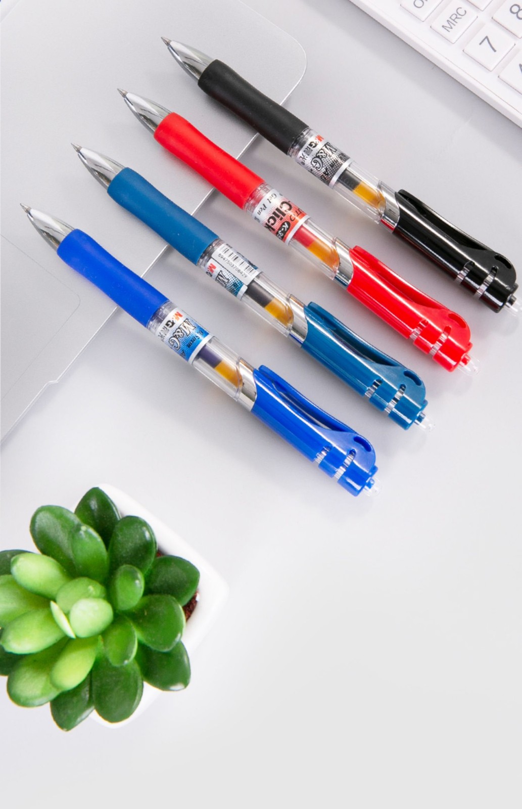 5mm按动子弹头中性笔蓝黑笔红笔签字笔芯批发晨光水笔办公用品 黑色24