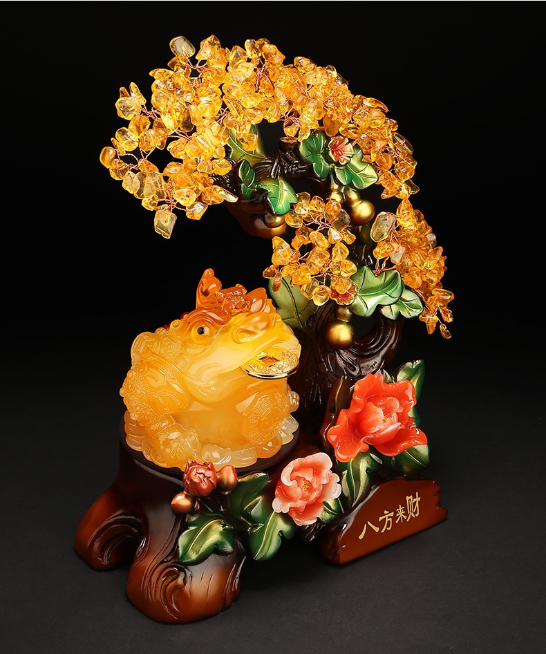 吉善缘 貔貅招财树摆件 家居客厅玄关店铺开业礼品乔迁送礼收银台桌面