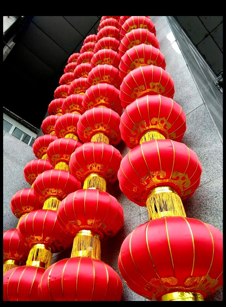 惟之初 灯笼 春节植绒灯笼户外防水铁口广告灯笼大号灯笼挂饰节日装饰