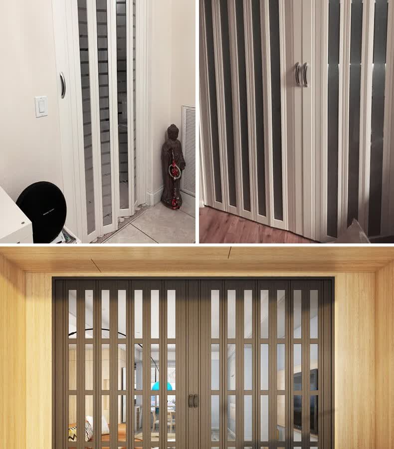 画间厨房折叠门推拉门隐形阳台无轨折叠门卫生间隔断开放式移门 款式