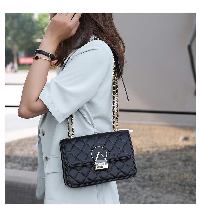 奢曼妮女包潮流复古单肩女士包包双用斜挎包女时尚休闲白色