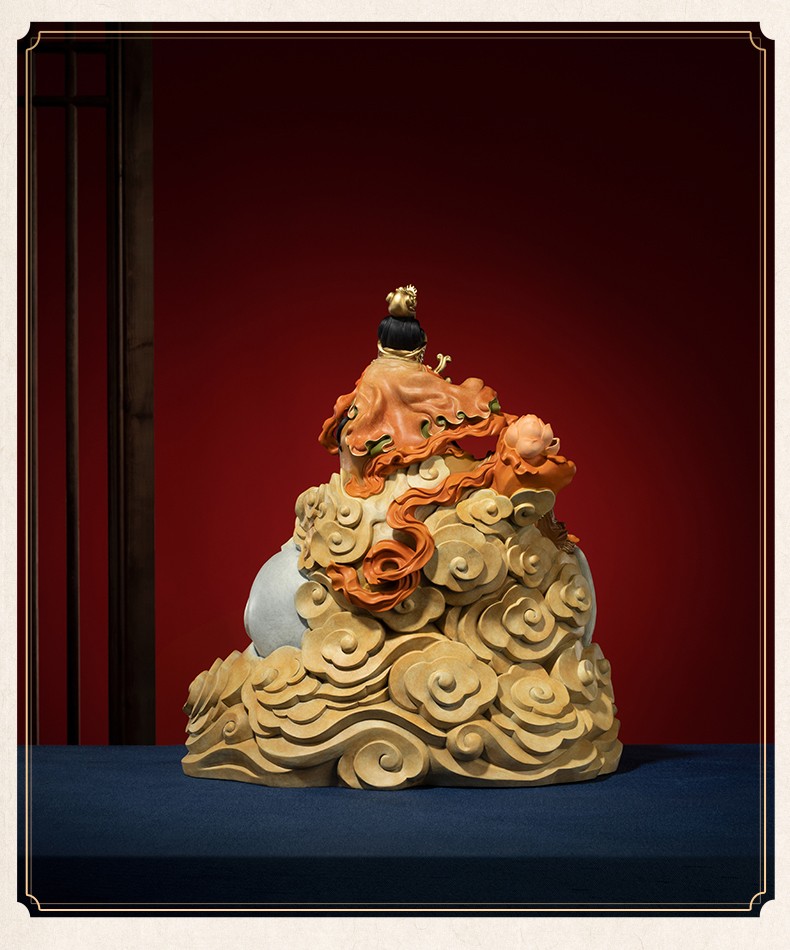 铜师傅全铜摆件文殊菩萨普贤菩萨铜工艺品家居饰品摆件文殊菩萨