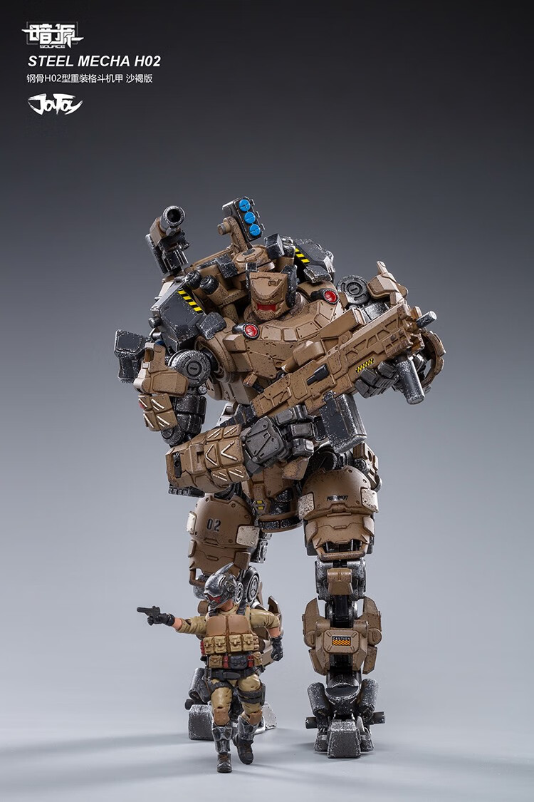 暗源joytoy钢骨强击机甲警兵人模型手办可动军事玩具机器人国产动漫