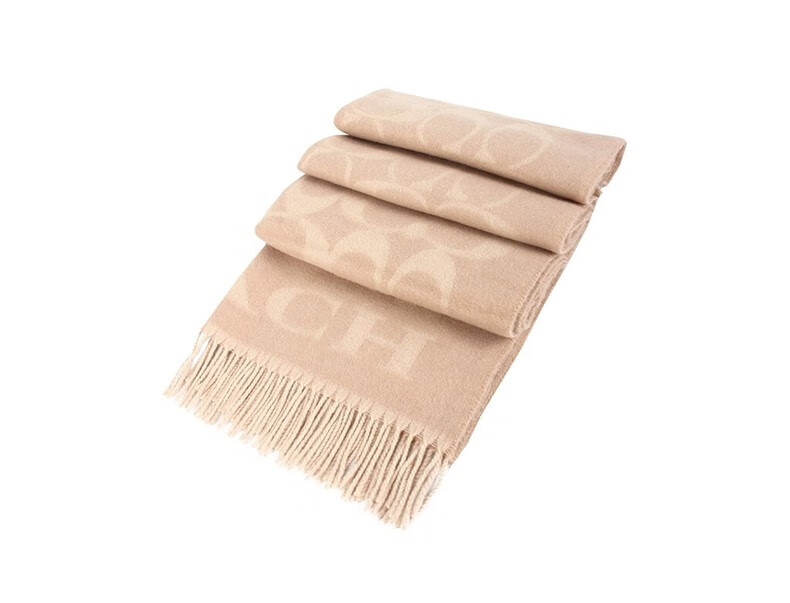 coach蔻驰奢侈品秋冬款男女士专柜款羊绒围巾送女友送男友 39578 blk