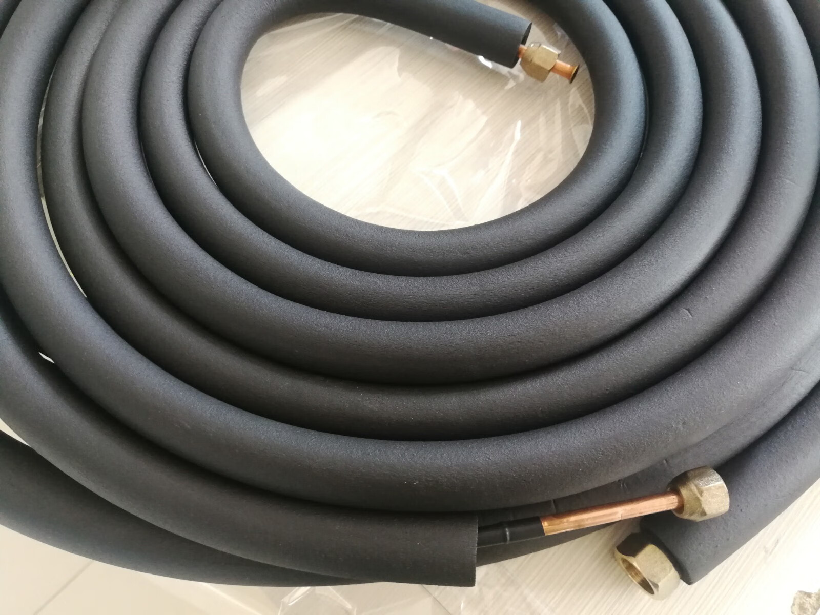 空调铜铝管空调铝管连接管 空调铜头铝管带保温空调通用配件 1匹4米带