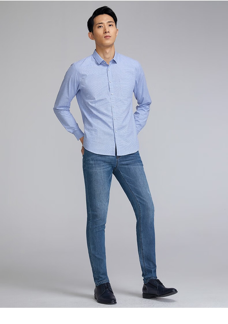 百斯盾bestn春季男下装长裤牛仔裤长裤轻薄轻薄直腰轻薄经典时尚蓝色