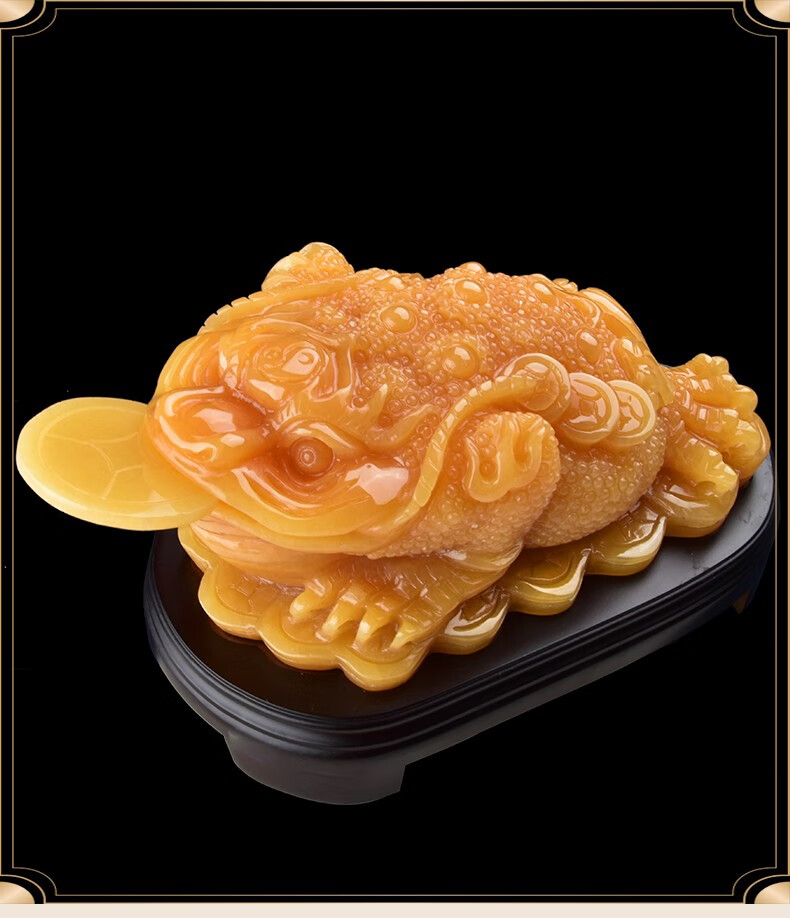 珠筠 铂悦玺熙 天然玉石金蟾蜍摆件公司企业开业摆件家居客厅办公室