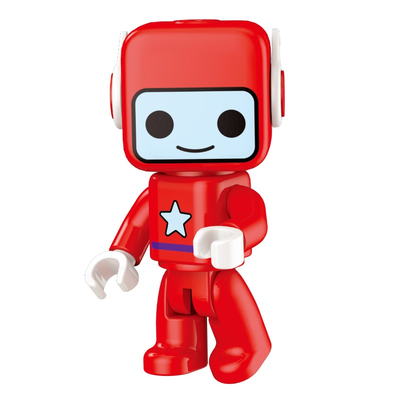 儿童公仔玩偶拼装积木 男女孩拼插玩具婴幼儿生日礼物 布鲁可战队公仔