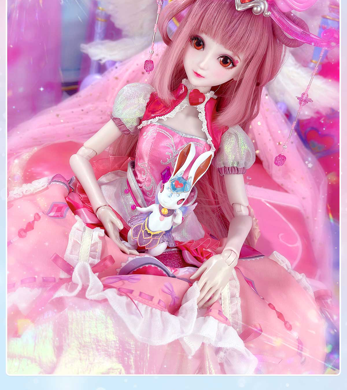 叶罗丽娃娃60厘米时间公主情公主夜萝莉精灵梦白光莹蓝孔雀女孩洋娃娃