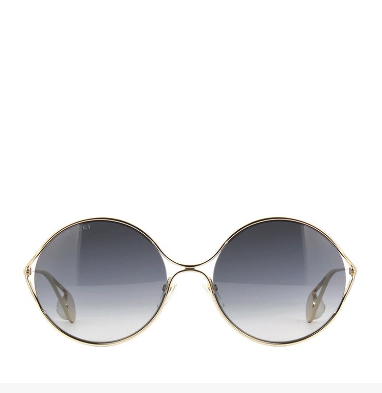 gucci古奇古驰眼镜女士墨镜渐变色圆形太阳镜gg0253s002棕色f