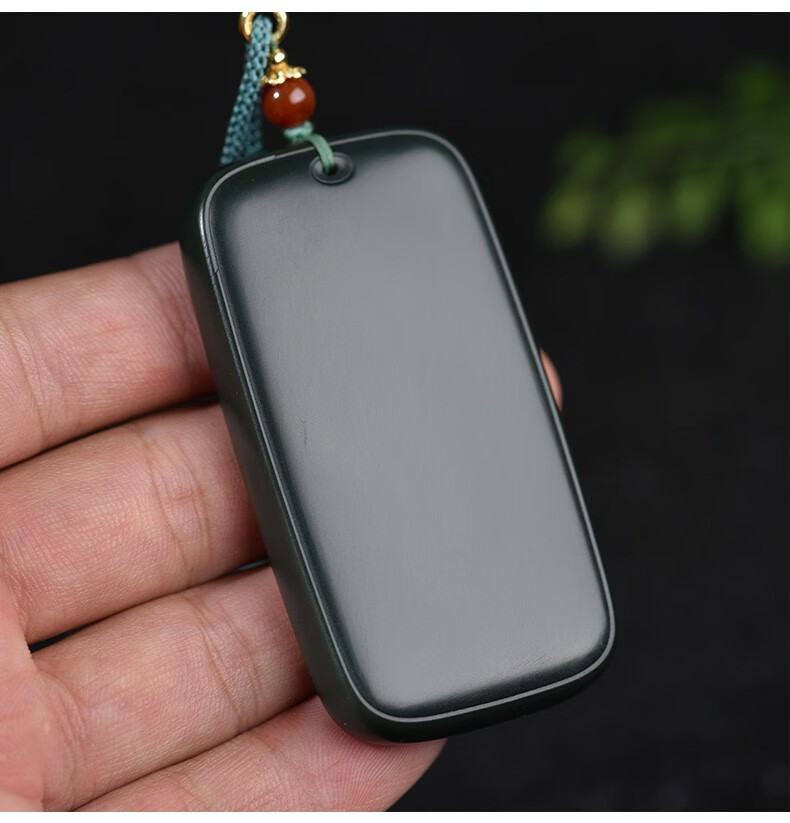 七夕情人节礼物yunitongxing新疆和田玉玉石吊坠男款平安无事牌青玉塔