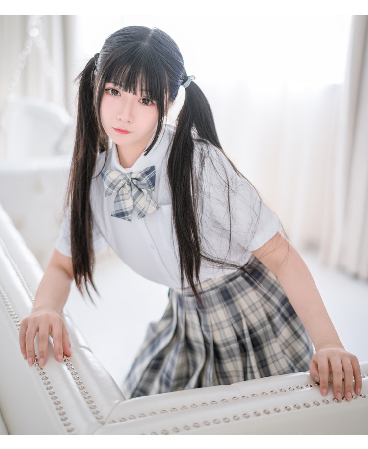 情趣jk制服情趣装套装全套短裙温柔格裙百褶裙女装a字半身裙套装 凌格