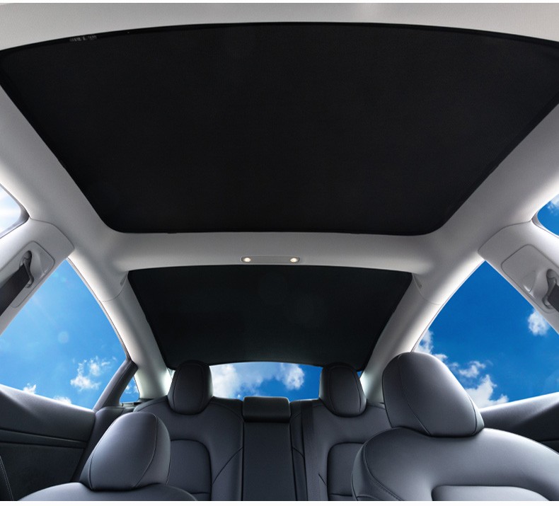适用于特斯拉model3天窗遮阳帘modely毛豆3防晒遮光板车顶隔热挡小鹏g