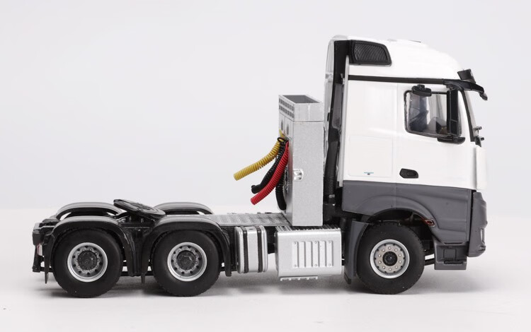 wsi 1:50 奔驰 仿真合金工程车模型 随车吊起重机 平板拖车拖头模型