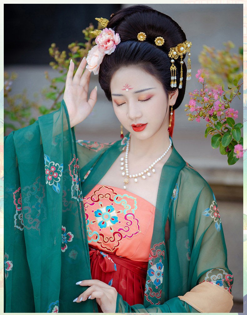 古装汉服女成人日常学生长款大袖衫齐胸襦裙两件套套装裙子女2021年