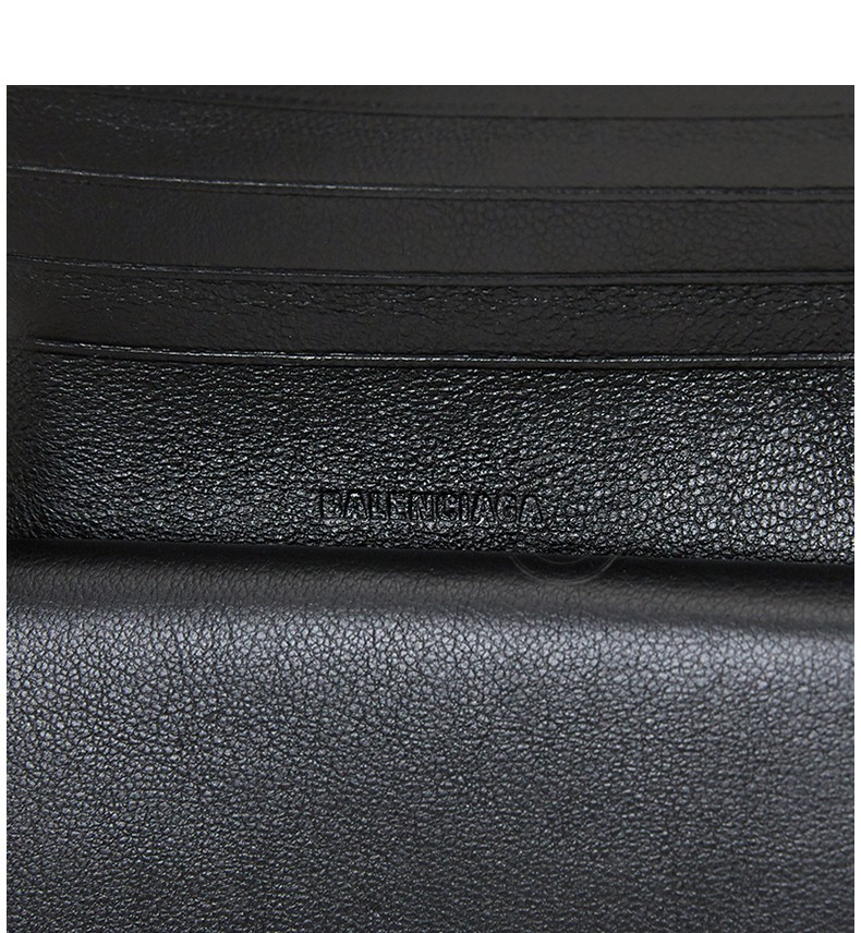 balenciaga巴黎世家女士logo印花牛皮短款折叠钱包640111 15y0i 1000