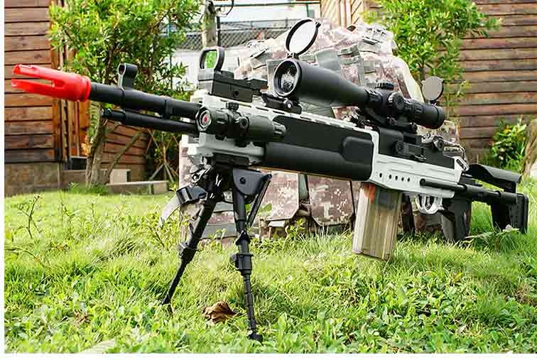小黑牛mk14软弹枪大狙大击m14ebr妹控玩具枪电动连发仿枪真模型道具