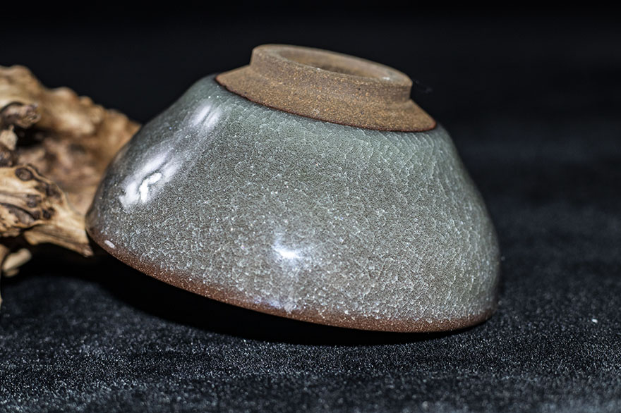 【玉玲珑】冰裂开片 恬淡静雅 李振贵 建盏名家 口径9.2cm w26-425