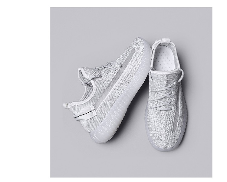 clawmoney2021真满天星350v2发光鞋走秀椰子鞋运动潮鞋满星白43