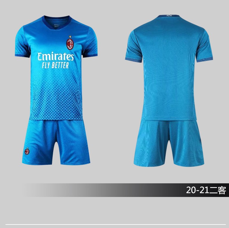 ac米兰球衣22-23主客场足球服套装9号伊瓜因短袖男儿童定制 2021主场