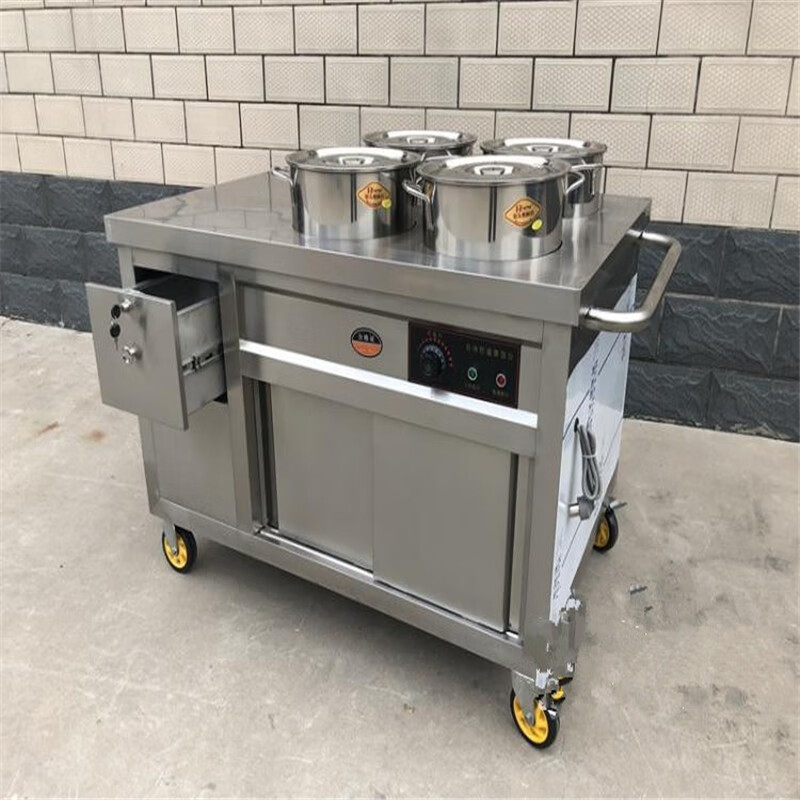 【现货速发】早餐车 商用不锈钢保温粥车早餐车摆摊移动餐车小吃车