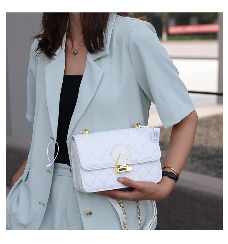 奢曼妮女包潮流复古单肩女士包包双用斜挎包女时尚休闲白色