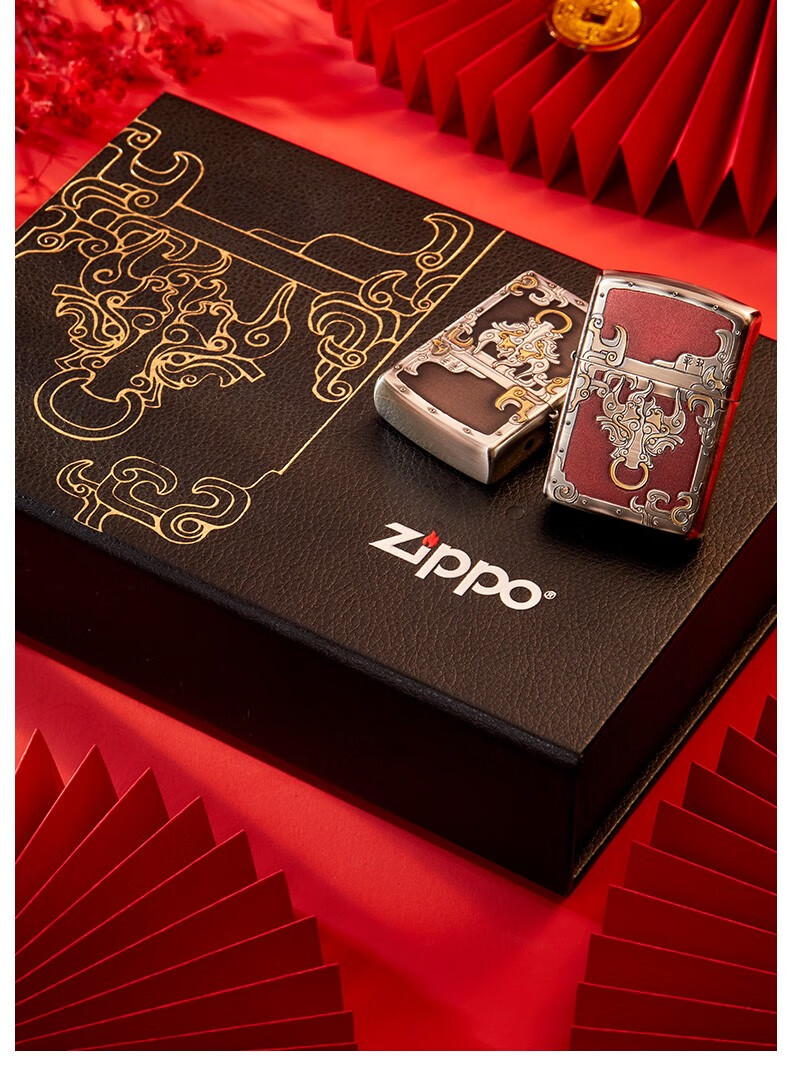 原装之宝zippo打火机21年新款牛年限量盔甲牛转乾坤牛气冲天煤油防风