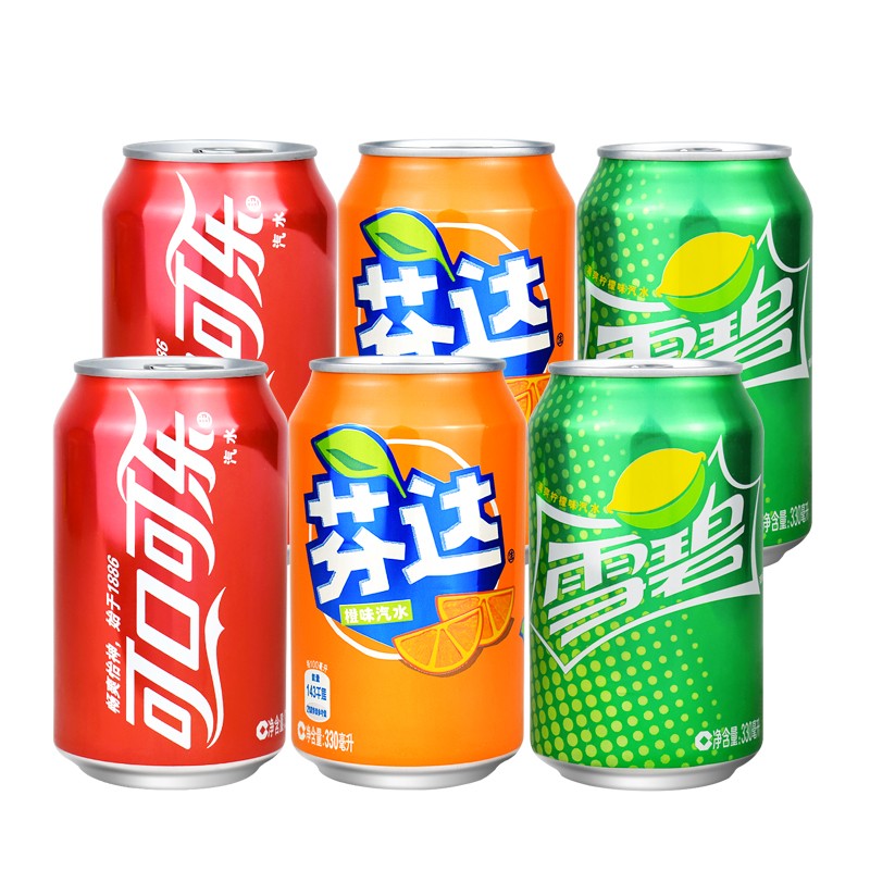 大马佐恩 听装芬达雪碧碳酸饮料汽水组合装 芬达330ml*24罐【图片