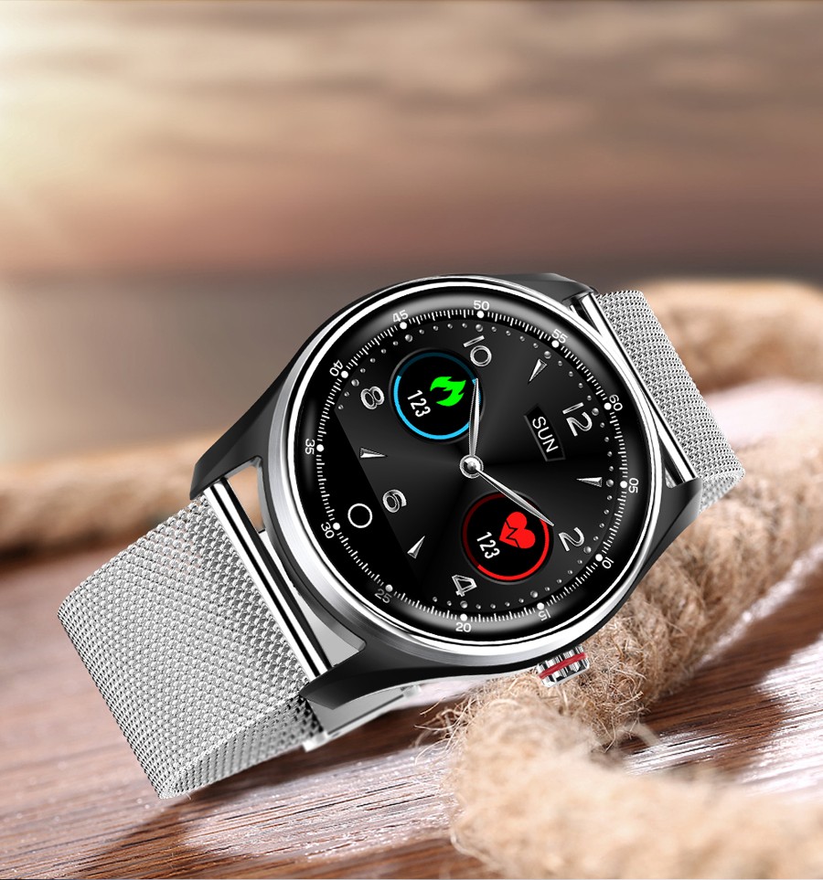 伯莎丹顿(bertha denton) 智能手环圆屏防水测血压心跳心电图心率心脏