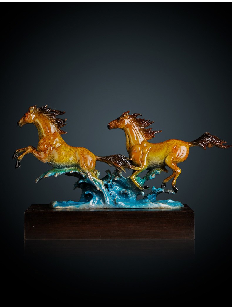 优光纯铜马创意桌面摆件招财办公室马到成功生肖马客厅书房装饰工艺品