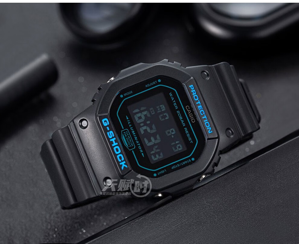 新款头文字d小方块gshock复古时尚潮流防水运动男表经典款dw5600e1
