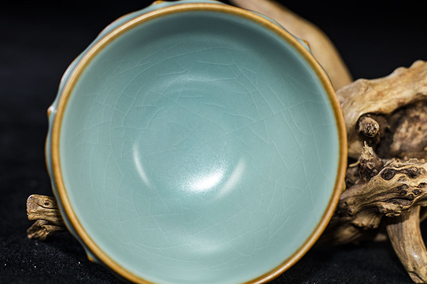 佛莲盏 玉润汝窑 可养金线 邱卫国 非实物拍照口径7.