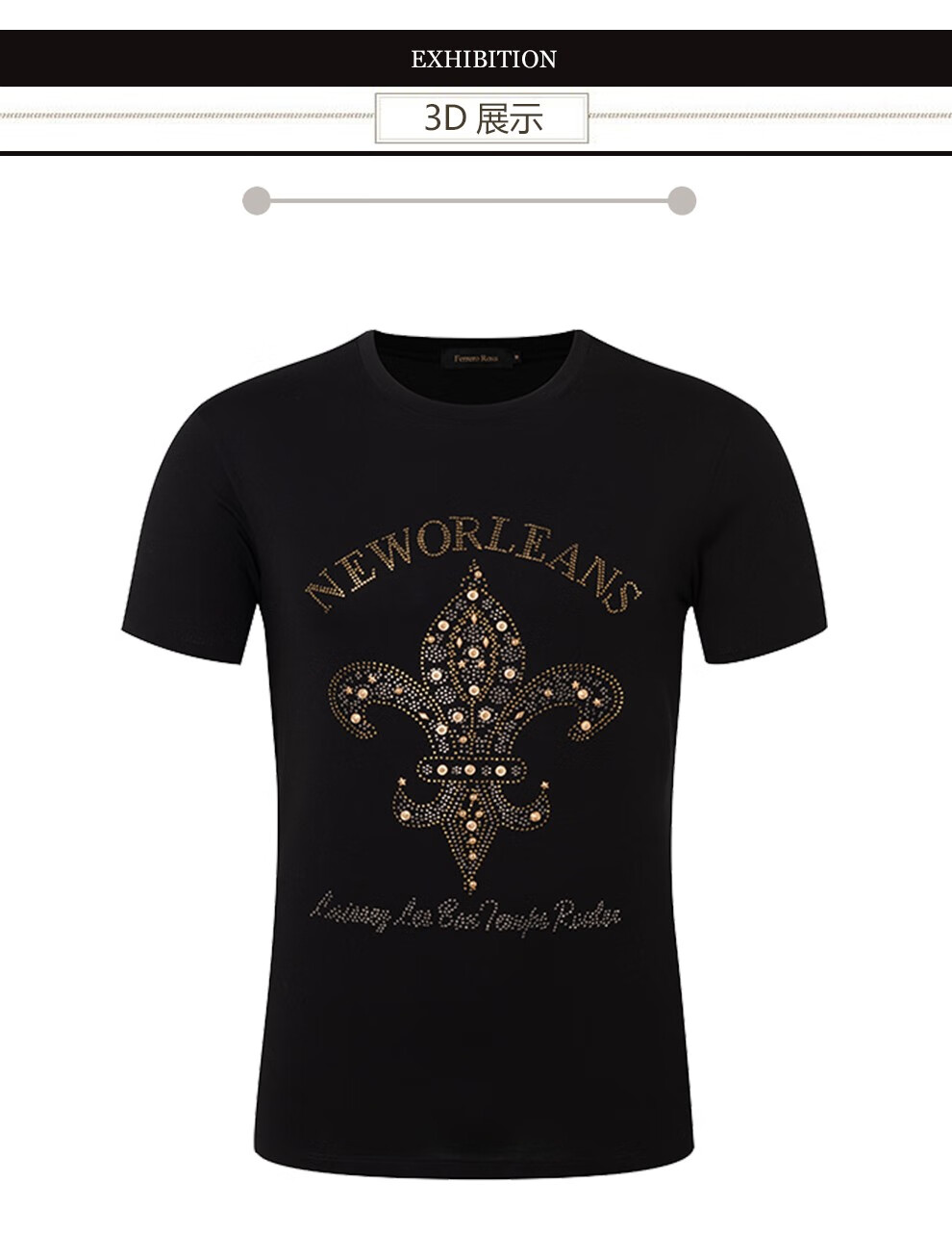 清凉一夏ferreroross男装新款时尚休闲圆领男士短袖t恤fg216w34简约