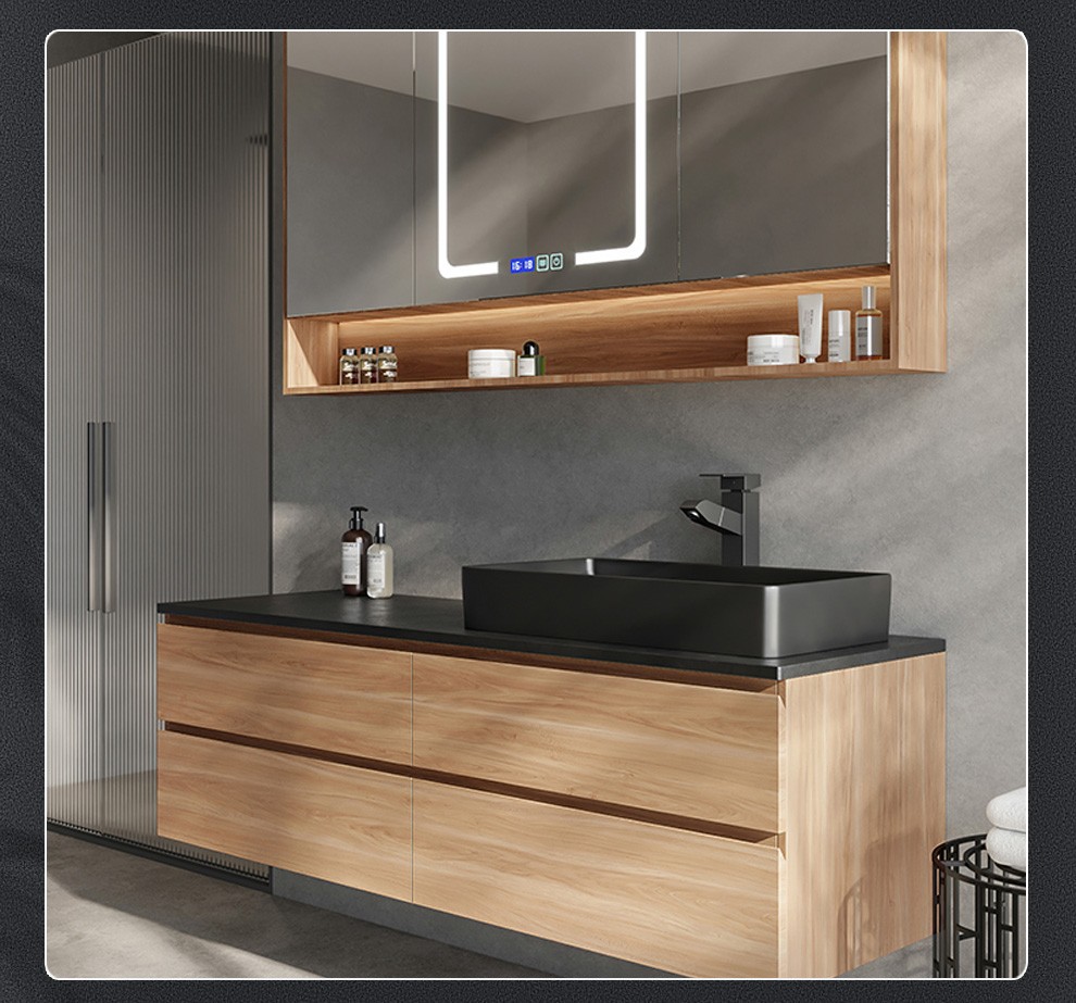 70cm【智能镜柜 岩板台上盆】