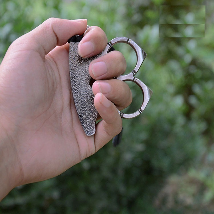 手扣指虎高硬度拳环男女户外防身拳扣指防狼扣拳刺拳套指扣戒指手撑子