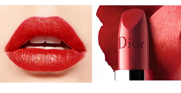 迪奥(dior)口红烈艳蓝金#999 金属复古红 3.