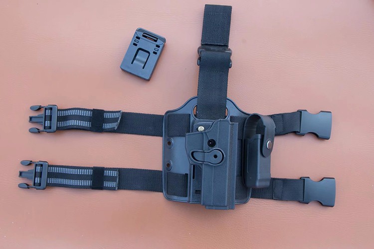 92g式战术快拔绑腿枪套92改战术快拔腰套弹夹套腰腿两用枪套 92腿套